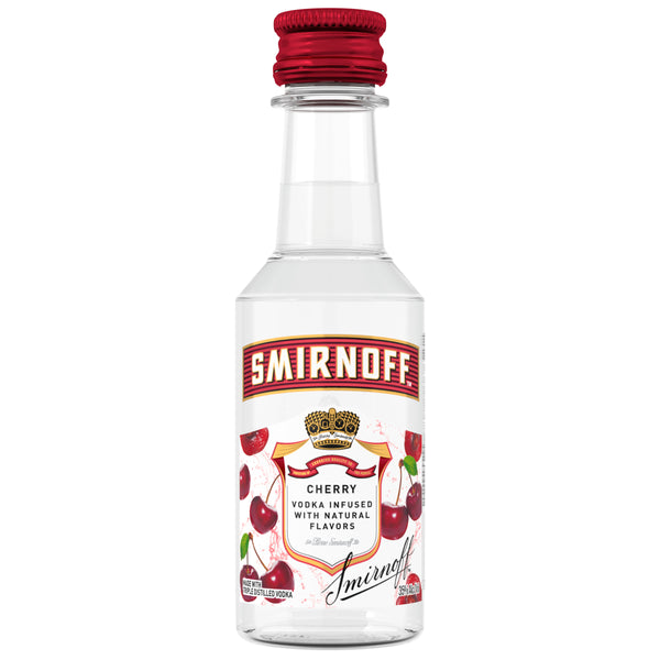 SMIRNOFF CHERRY PL 50ML SLEEVE (10 BOTTLES)