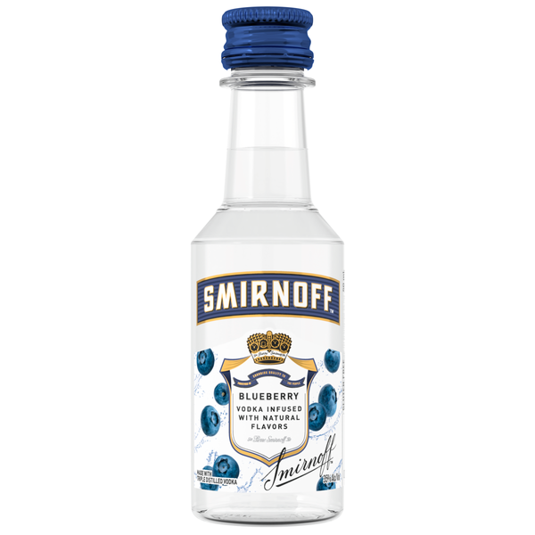 SMIRNOFF BLUEBERRY PL 50ML SLEEVE (10 BOTTLES)