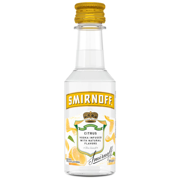 SMIRNOFF CITRUS PL 50ML SLEEVE (10 BOTTLES)