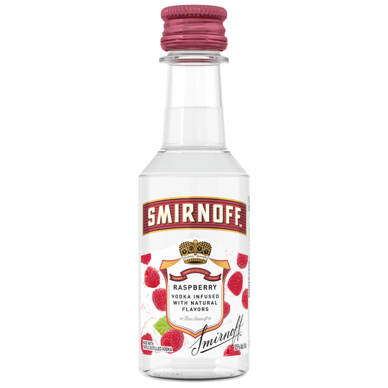 SMIRNOFF RASPBERRY 50ML SLEEVE (10 BOTTLES)