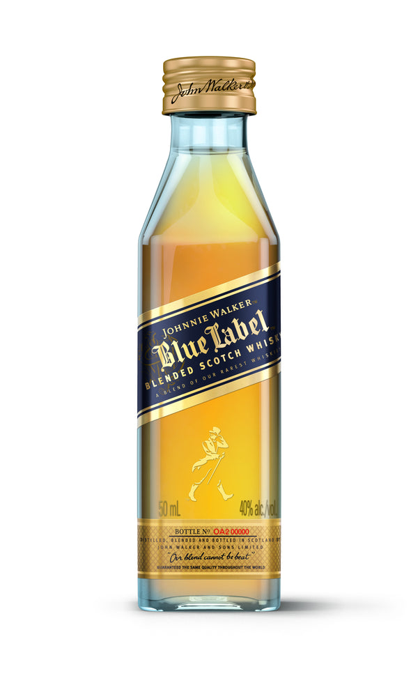 JOHNNIE WALKER BLUE LABEL 50ML SLEEVE (10 BOTTLES)