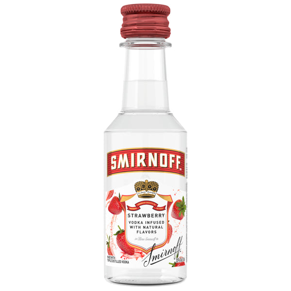 SMIRNOFF STRAWBERRY PL 50ML SLEEVE (10 BOTTLES)