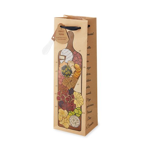 Charcuterie Board Kraft Single Bottle Wine Bag