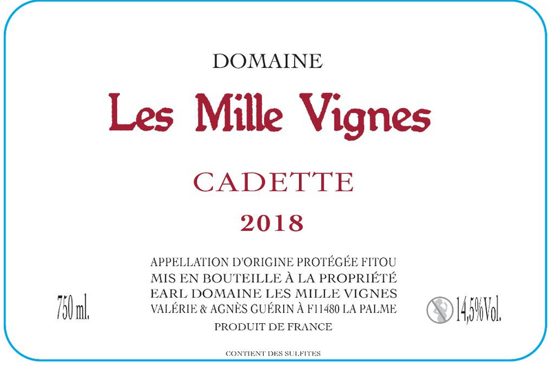 Domaine les Mille Vignes Fitou Cadette CADET