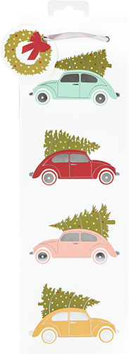 Christmas Tree Cars Wine Bag by Cakewalk