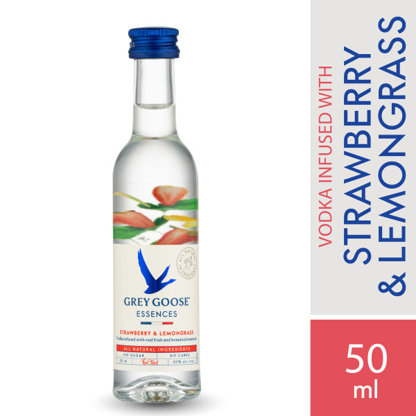 GREY GOOSE STRAWB & LEMONGRASS 50ML SLEEVE (12 BOTTLES)