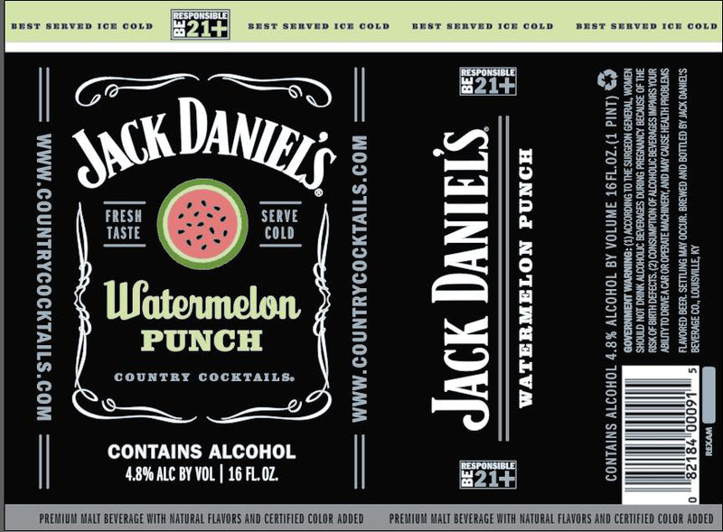 Jack Daniel's Country Cocktails Watermelon Punch 16oz Can