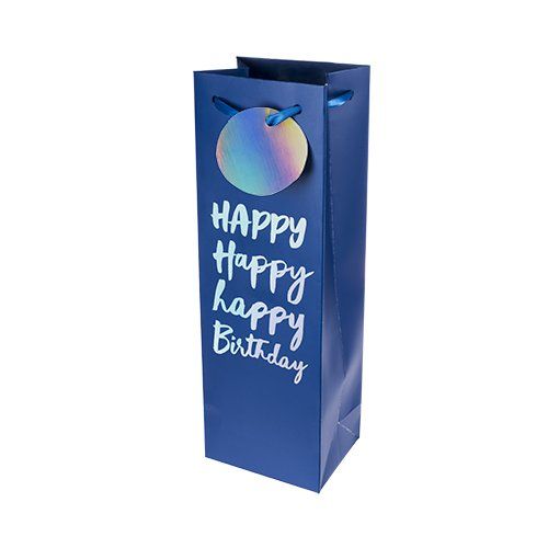 Very Happy Birthday Single-Bottle Wine Bag by Cakewalk