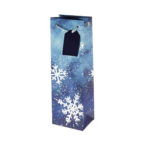 Brushed Snowflake Single Bottle Wine Bag