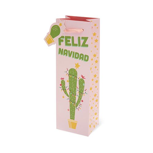 Christmas Cactus Single-bottle Wine Bag by Cakewalk