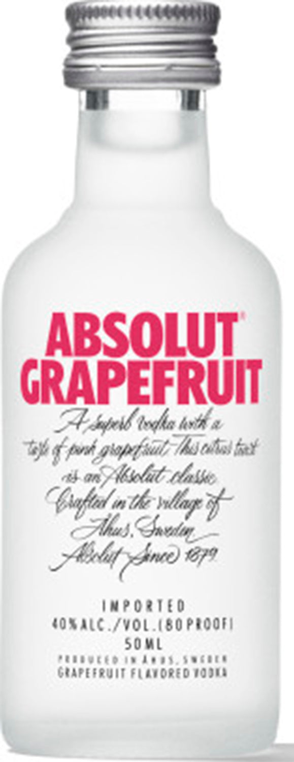 ABSOLUT GRAPEFRUIT 50ML SLEEVE (12 BOTTLES)