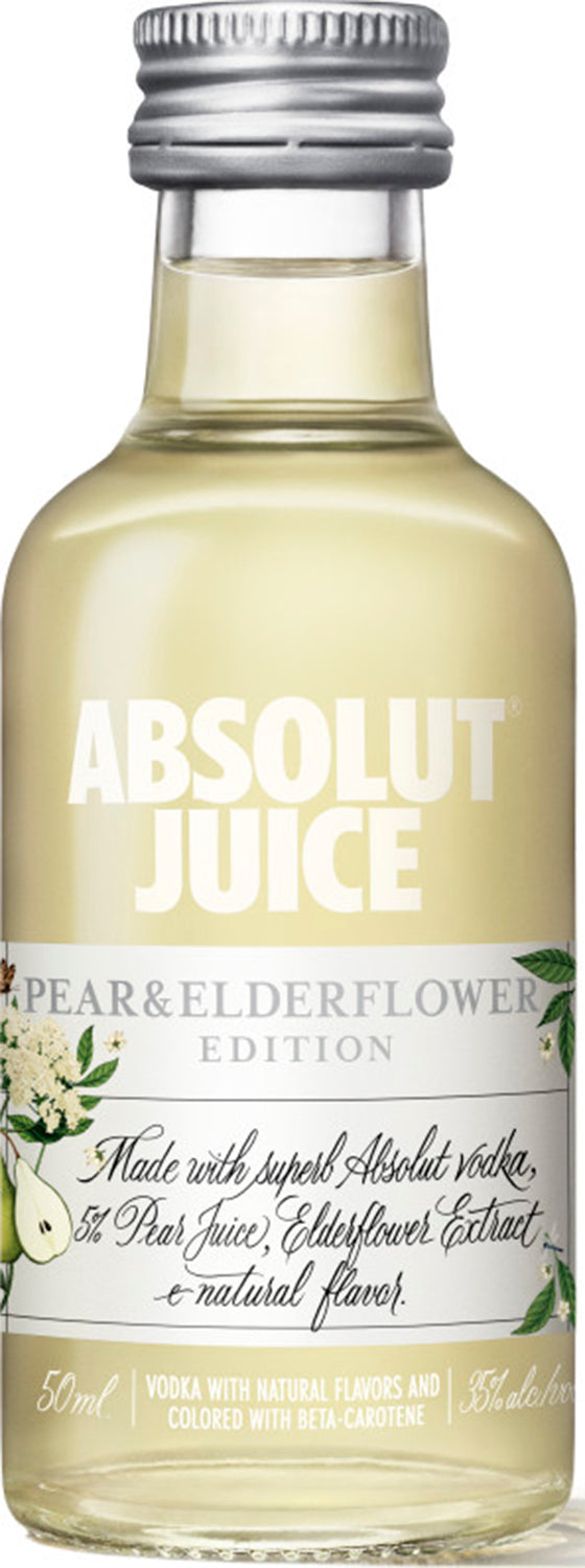 ABSOLUT PEAR & ELDERFLOWER 50ML SLEEVE (12 BOTTLES)