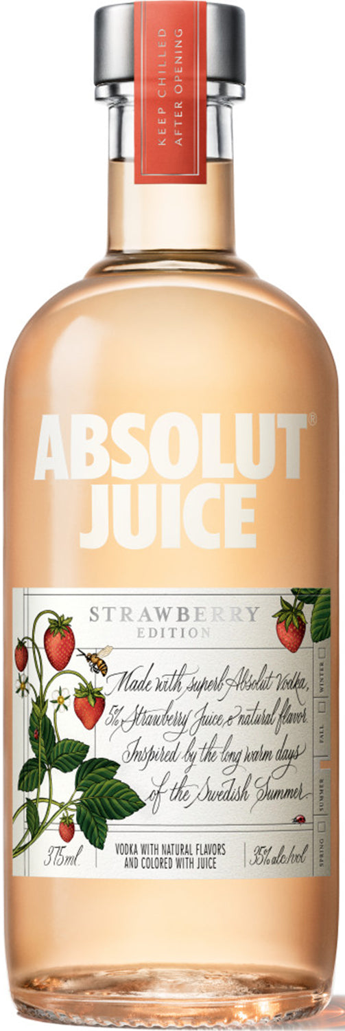 ABSOLUT JUICE STRAWBERRY 375ML