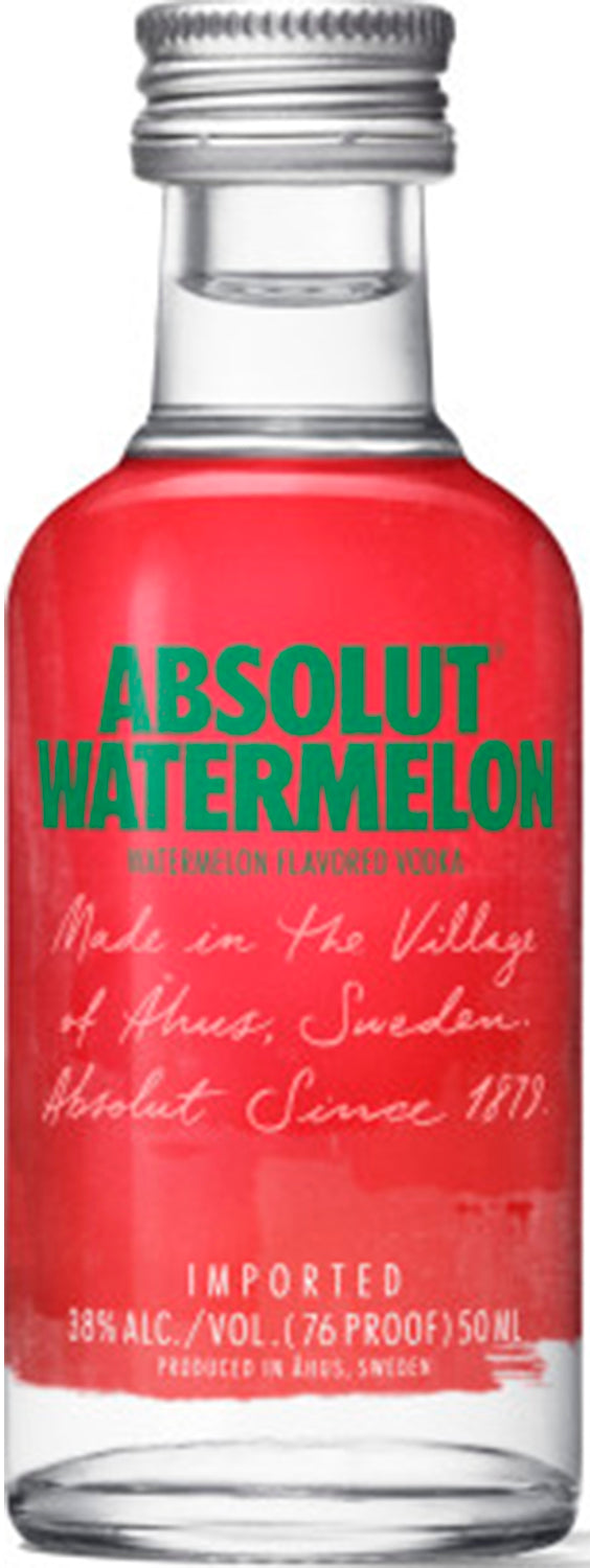 ABSOLUT WATERMELON 50ML SLEEVE (12 BOTTLES)