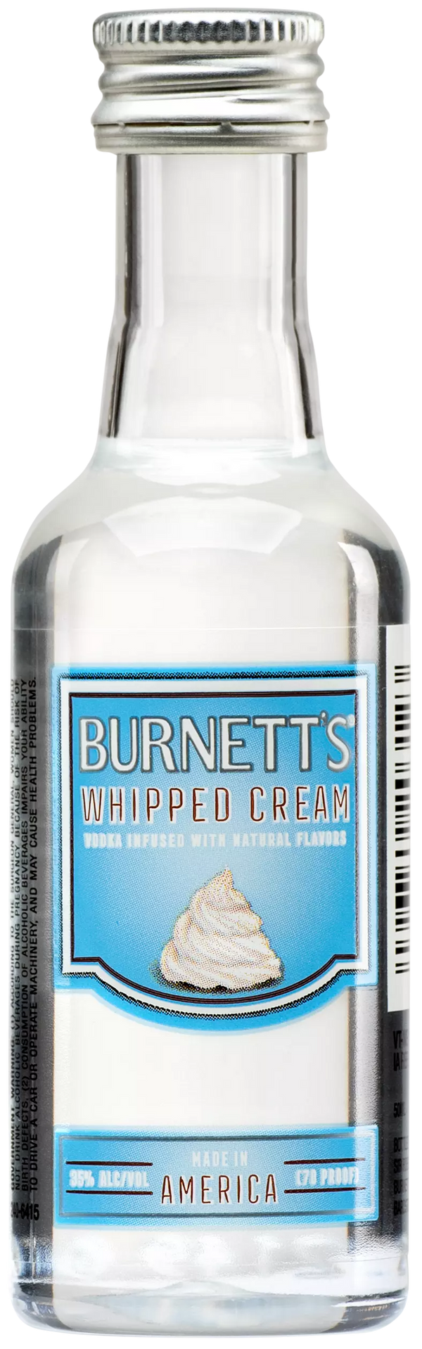 BURNETT'S WHIPPED CREAM PL 50ML SLEEVE (10 BOTTLES)