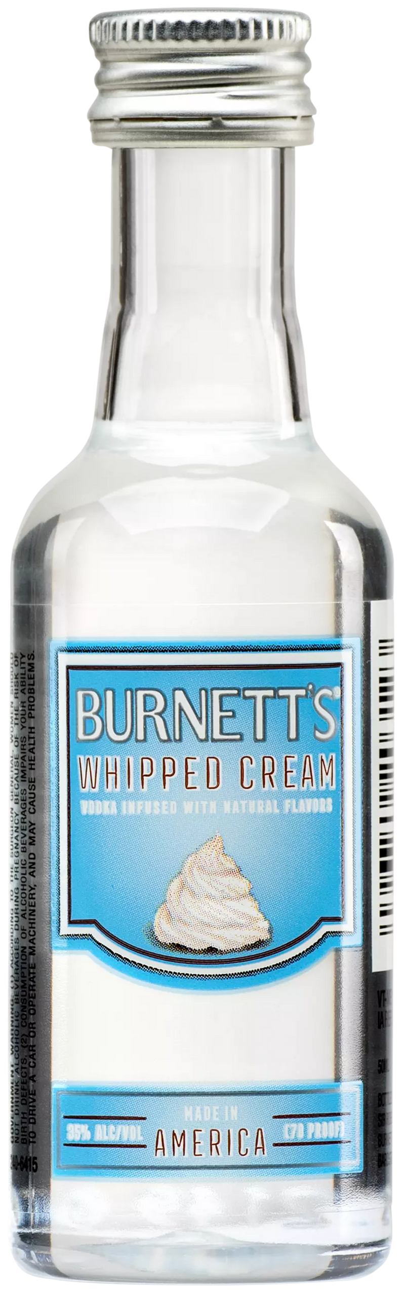 BURNETT'S WHIPPED CREAM PL 50ML SLEEVE (10 BOTTLES)