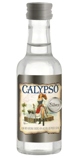 CALYPSO SILVER RUM PL 50ML SLEEVE (10 BOTTLES)