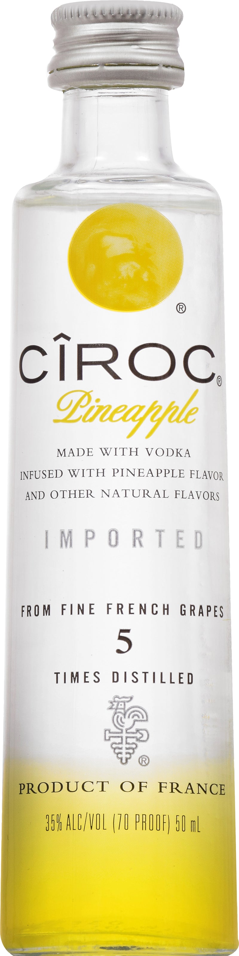 CIROC PINEAPPLE 50ML SLEEVE (12 BOTTLES)