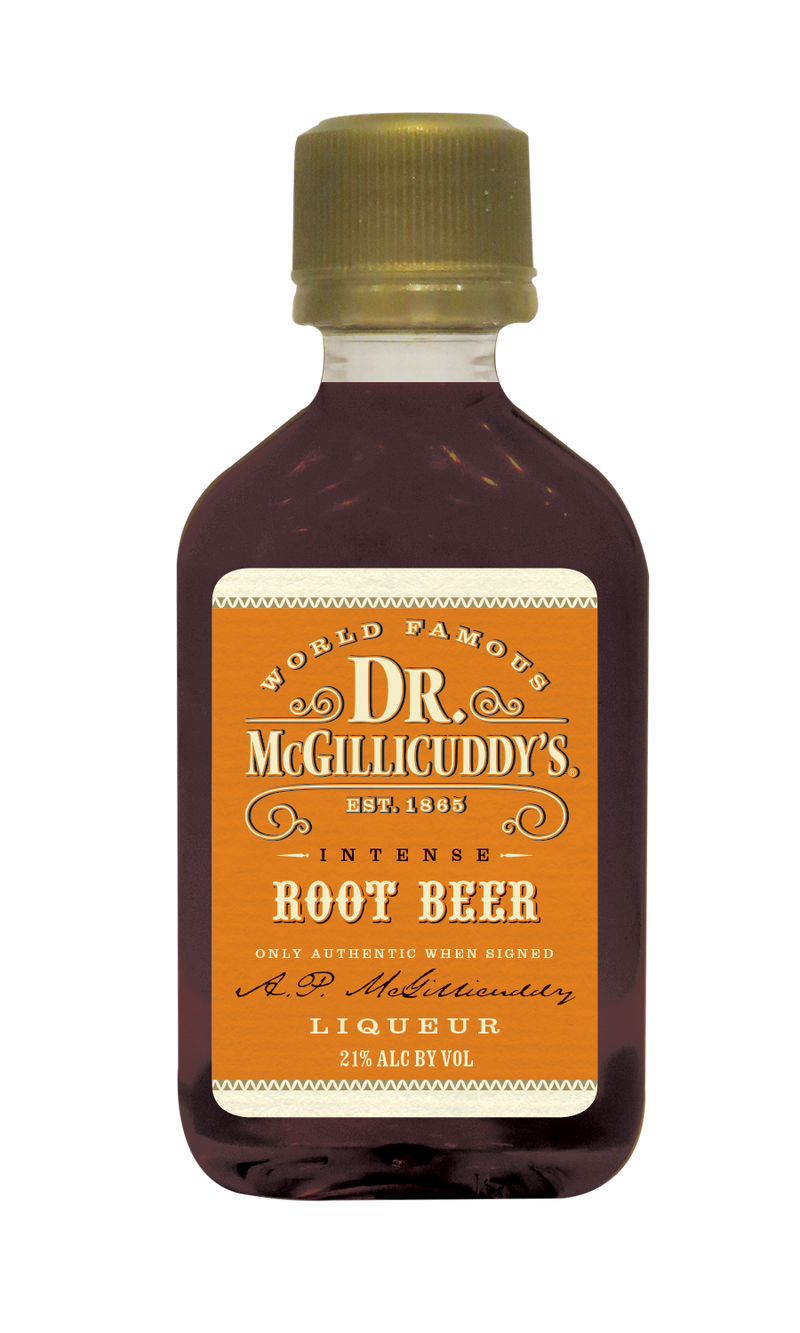 DR MCGILLICUDDY'S ROOT BEER PL 50ML SLEEVE (10 BOTTLES)