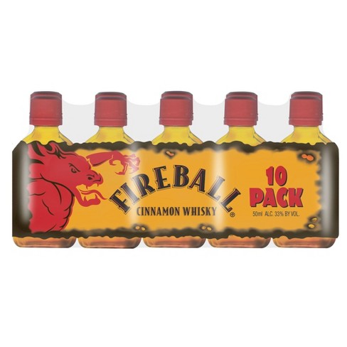 FIREBALL CINNAMON PL 50ML SLEEVE (10 BOTTLES)