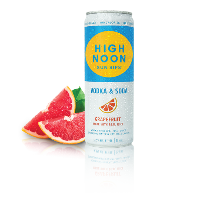 High Noon Grapefruit Hard Seltzer 355ml Can (Pack of 4)