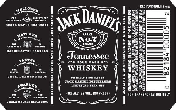 J DANIELS OLD 7 BLACK 50ML SLEEVE (10 BOTTLES)