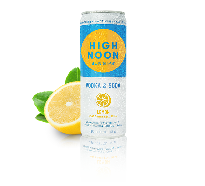 High Noon Lemon Hard Seltzer 355ml Can (Pack of 4)