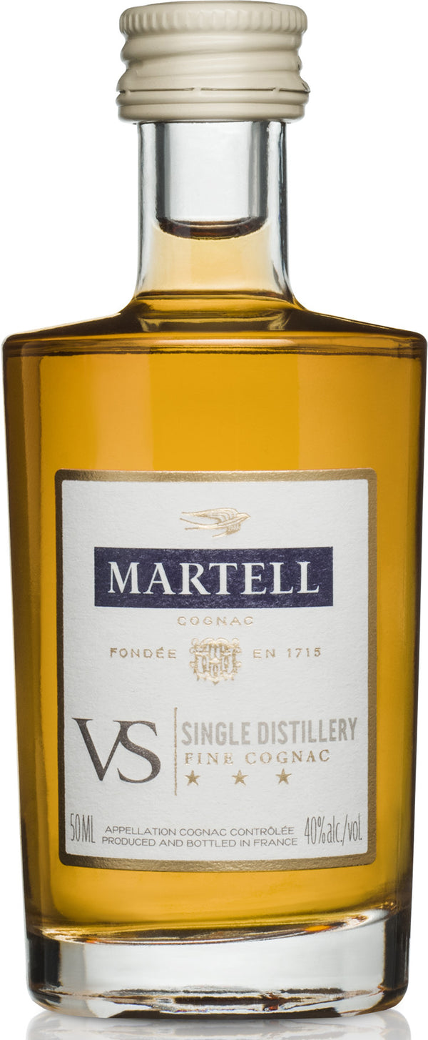 MARTELL VS SINGLE DISTILLERY 50ML SLEEVE (10 BOTTLES)