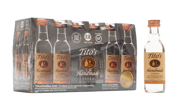 TITO'S HANDMADE VODKA 50ML SLEEVE (12 BOTTLES)