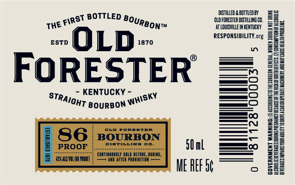 OLD FORESTER 86 50ML SLEEVE (10 BOTTLES)