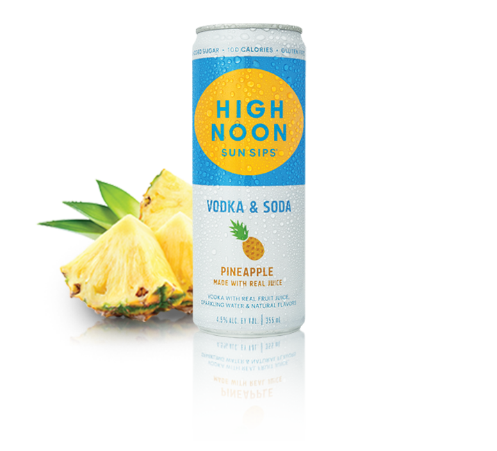 High Noon Pineapple Hard Seltzer 355ml Can (Pack of 4)