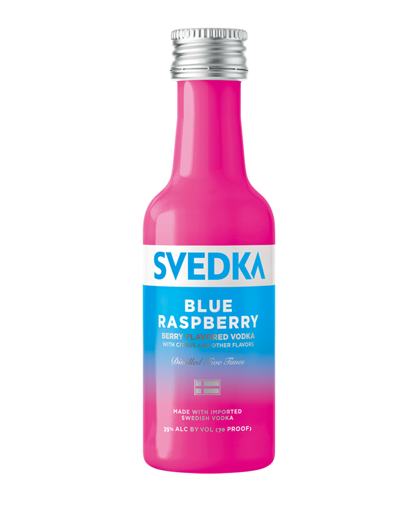 SVEDKA BLUE RASPBERRY PL 50ML SLEEVE (10 BOTTLES)