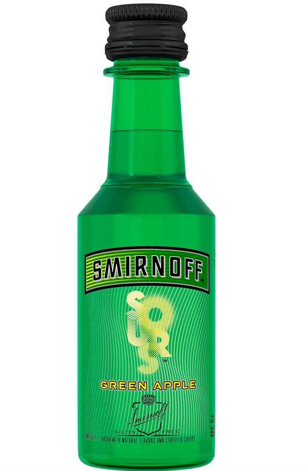 SMIRNOFF SOURS GREEN APPLE PL 50ML SLEEVE (10 BOTTLES)