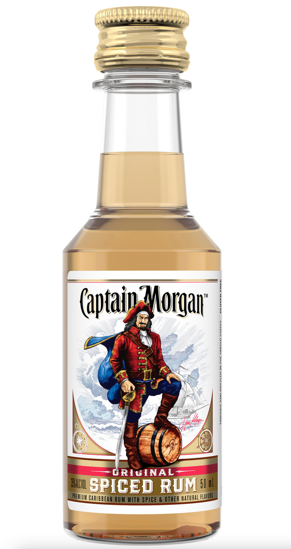 CAPT MORGAN SPICED RUM (P R) 50ML SLEEVE (10 BOTTLES)