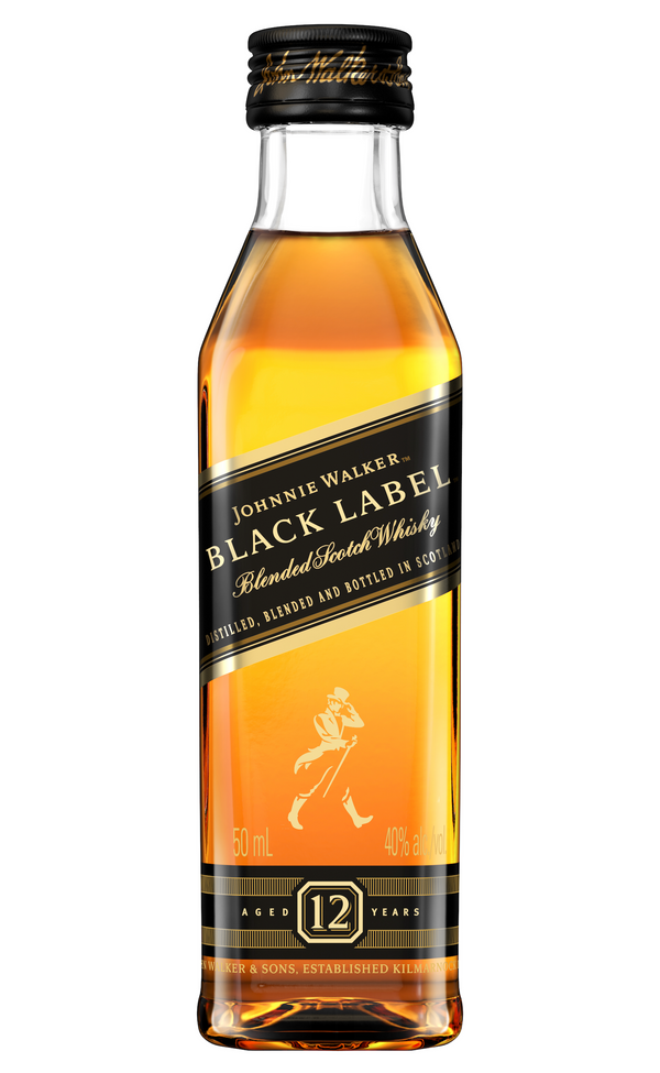 JOHNNIE WALKER BLACK LABEL 50ML SLEEVE (12 BOTTLES)