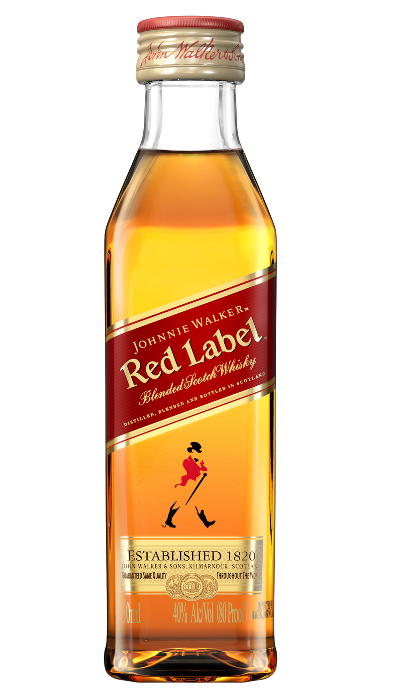 JOHNNIE WALKER RED LABEL 50ML SLEEVE (12 BOTTLES)