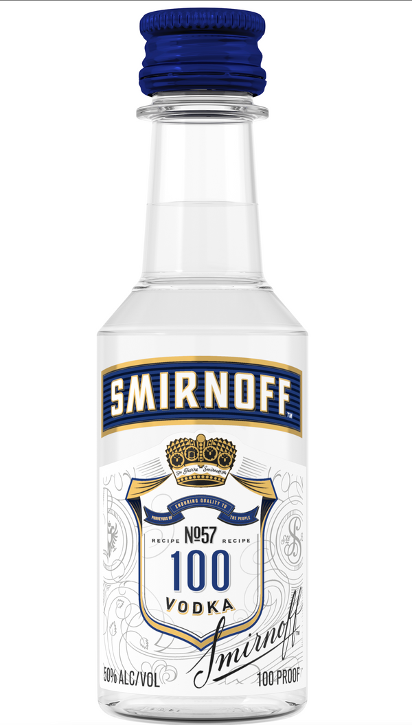 SMIRNOFF 100 50ML SLEEVE (10 BOTTLES)