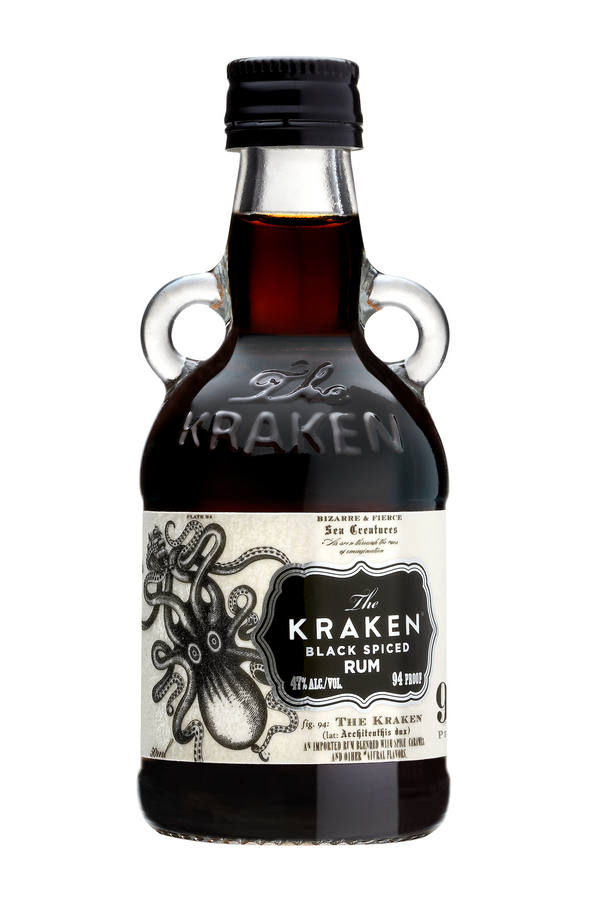 KRAKEN BLACK SPICED RUM 50ML SLEEVE (12 BOTTLES)