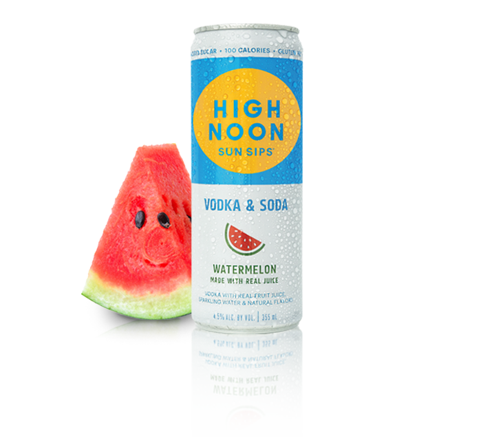 High Noon Watermelon Hard Seltzer 355ml Can (Pack of 4)