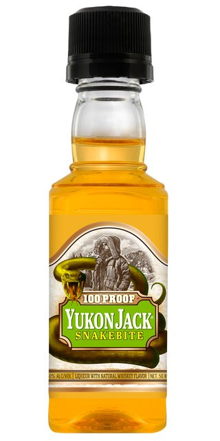 YUKON JACK SNAKEBITE PL 50ML SLEEVE (10 BOTTLES)