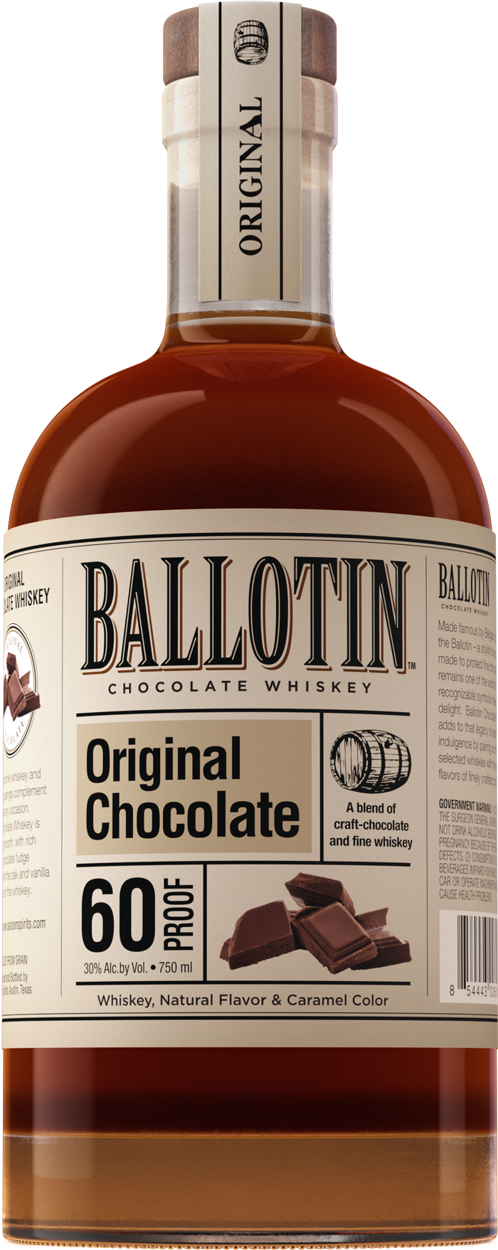 BALLOTIN ORIGINAL CHOCOLATE Flavored Whiskey BeverageWarehouse