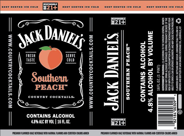 Jack Daniels Country Cocktails Southern Peach 16oz Can