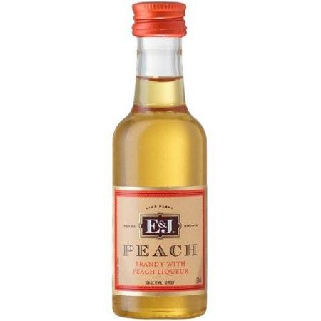 E & J PEACH PL 50ML SLEEVE (10 BOTTLES)