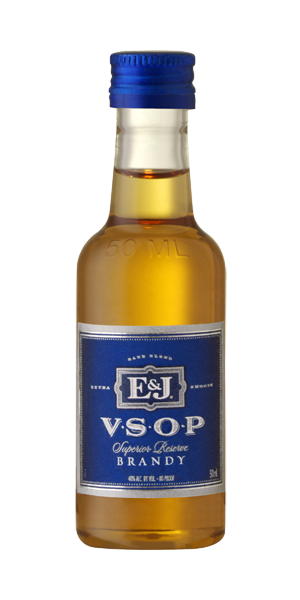 E & J SUPERIOR RESERVE V S O P 50ML SLEEVE (10 BOTTLES)