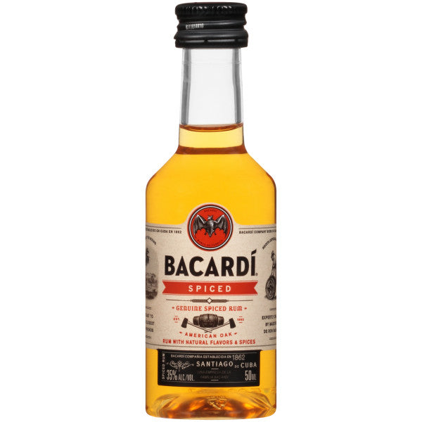 BACARDI SPICED RUM PL 50ML SLEEVE (10 BOTTLES)