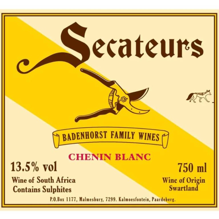 Badenhorst Secateurs Chenin Blanc-Swartland