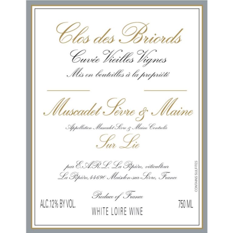 Pepiere Muscadet Clos des Briords VV VV