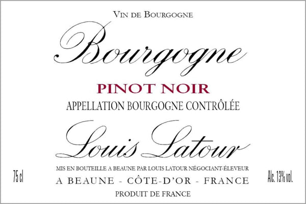 Louis Latour Pinot Noir Bourgogne